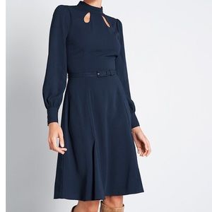 ModCloth Navy long sleeve dress